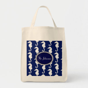 Seamless Seahorse Pattern Tote Bag