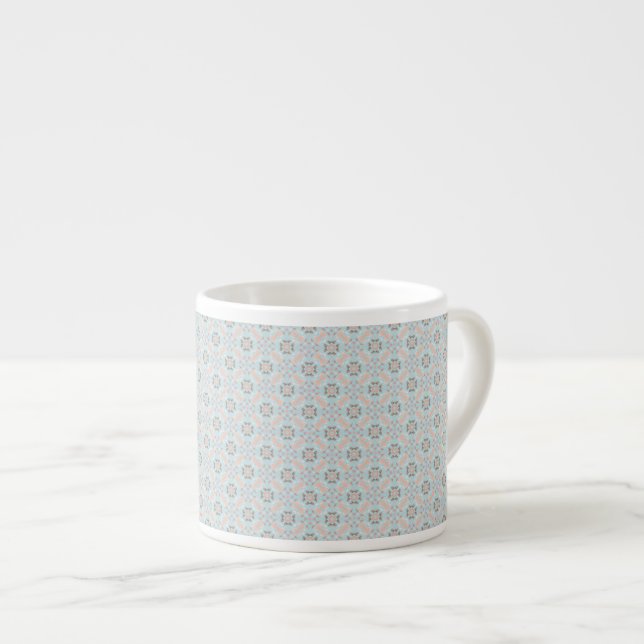 Seamless Seashell Pattern Espresso Cup (Front Right)