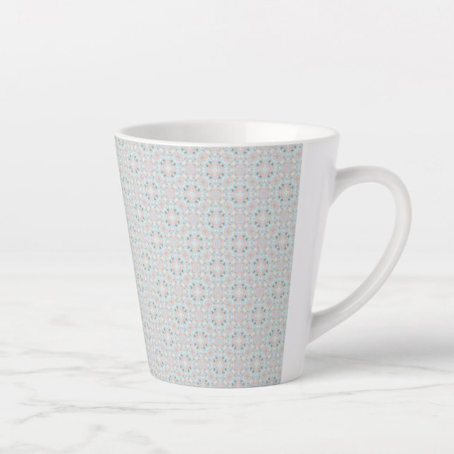 Seamless Seashell Pattern Latte Mug (Right)