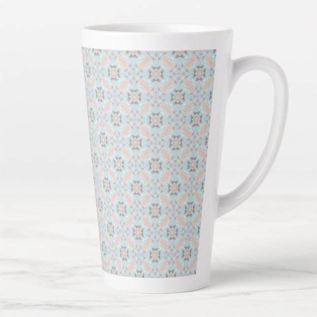 Seamless Seashell Pattern Latte Mug (Right)