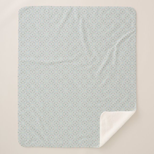 Seamless Seashell Pattern Sherpa Blanket (Front)