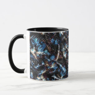 Seamless snake reptile lizard python skin leather mug