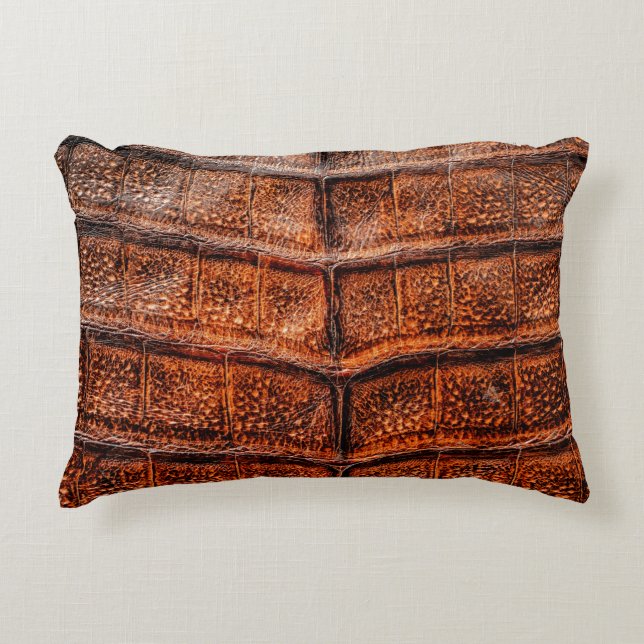Seamless snake skin texture. Fashion tropical rept Decorative Cushion (Front)