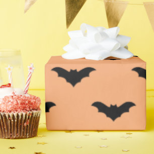 Seamless Spooky Bats Wrapping Paper for Halloween
