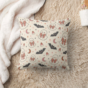 Seamless Spooky Cute Fall Design Cushion