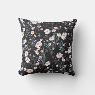 Seamless spring floral pattern with daisies cushion
