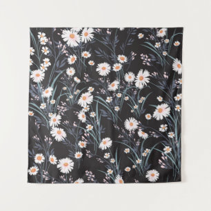 Seamless spring floral pattern with daisies tapestry