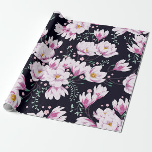 Seamless spring pattern with magnolias. wrapping paper