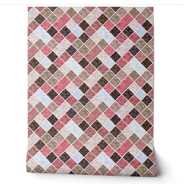 Seamless square patchwork granite marble pattren r wallpaper (Unrolling)