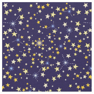 Seamless stars pattern Europe magic galaxy symbol Fabric