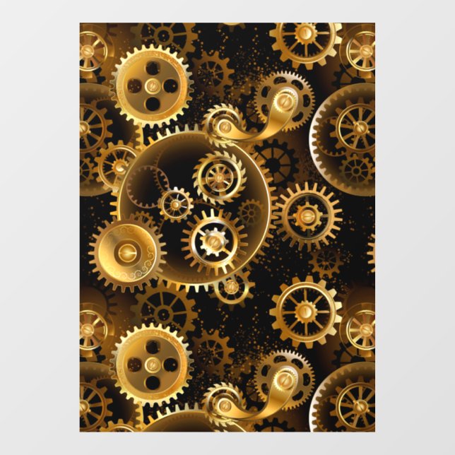 Seamless Steampunk Brass Gears (Sheet)