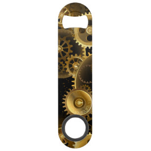 Seamless Steampunk Brass Gears