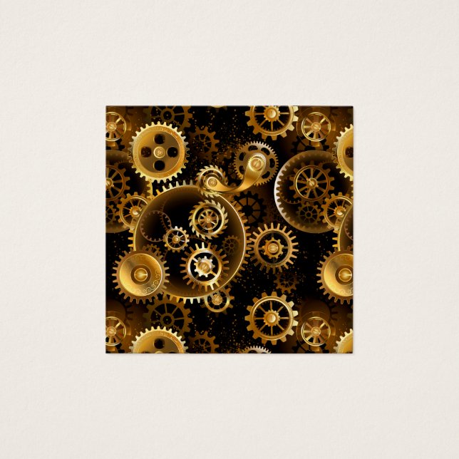 Seamless Steampunk Brass Gears (Front)
