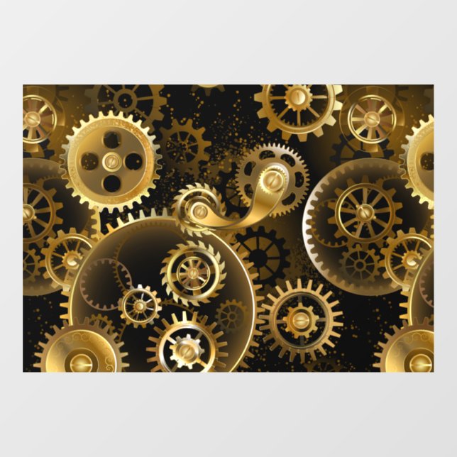 Seamless Steampunk Brass Gears (Sheet)