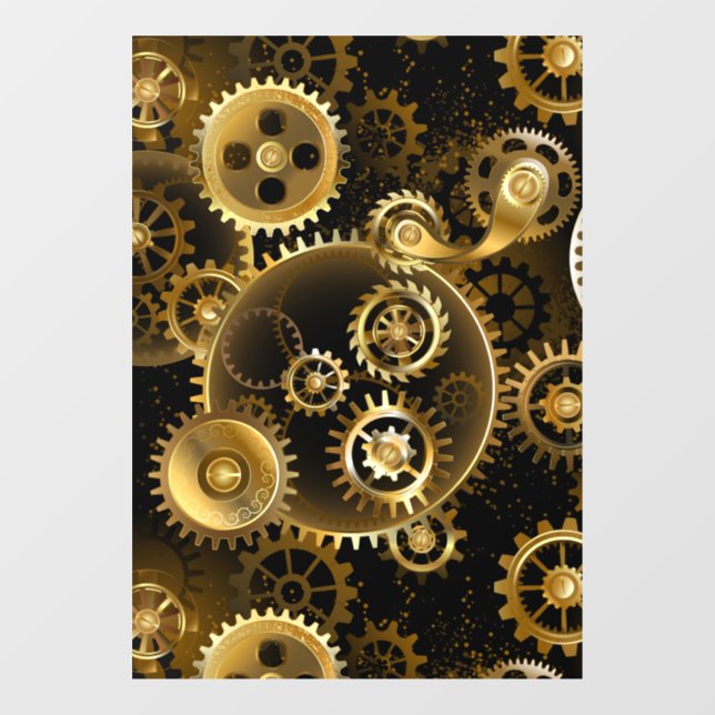 Seamless Steampunk Brass Gears (Sheet)