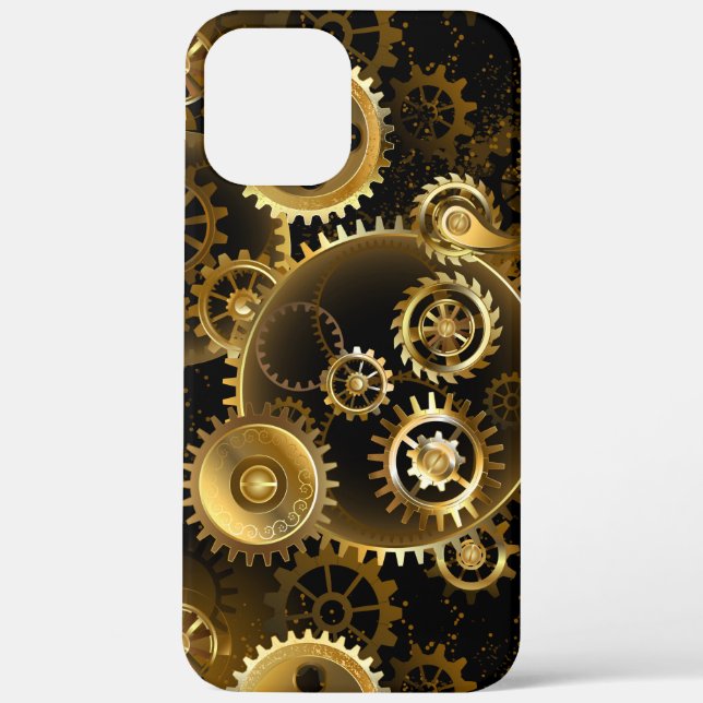 Seamless Steampunk Brass Gears Case-Mate iPhone Case (Back)