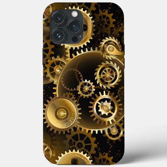 Seamless Steampunk Brass Gears Case-Mate iPhone Case (Back)
