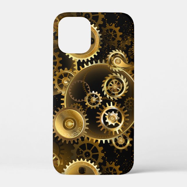 Seamless Steampunk Brass Gears Case-Mate iPhone Case (Back)
