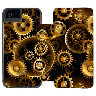 Seamless Steampunk Brass Gears Incipio Watson™ iPhone 5 Wallet Case