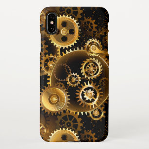 Seamless Steampunk Brass Gears iPhone Case