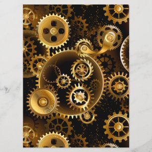 Seamless Steampunk Brass Gears Program