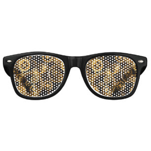 Seamless Steampunk Brass Gears Retro Sunglasses
