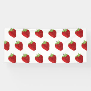 Seamless Strawberry Background Banner