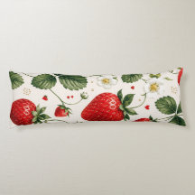 Seamless Strawberry Botanical Pattern VintageStyle