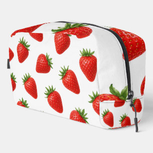 Seamless Strawberry Pattern Cute Red Fruit Dopp Kit