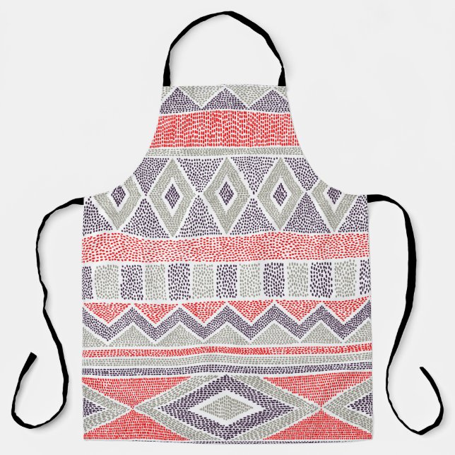 Seamless striped ethnic pattern. Tribal and aztec  Apron (Front)