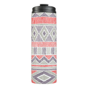 Seamless striped ethnic pattern. Tribal and aztec Thermal Tumbler