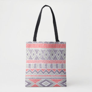 Seamless striped ethnic pattern. Tribal and aztec Tote Bag