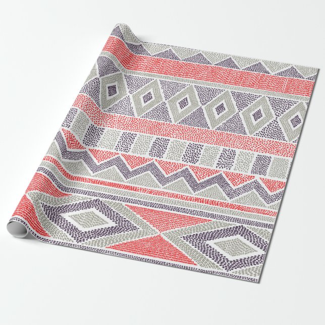 Seamless striped ethnic pattern. Tribal and aztec  Wrapping Paper (Unrolled)