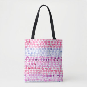 Seamless striped watercolor pattern. Pink and grey Tote Bag