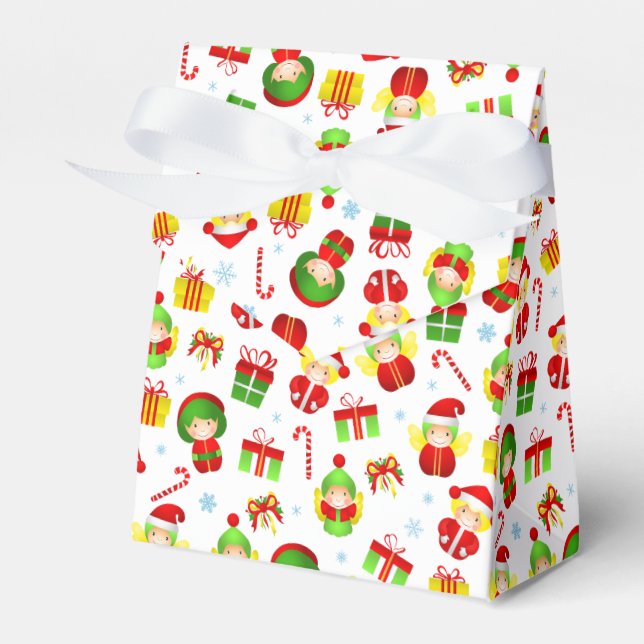Seamless stylised Christmas ornament little Favour Favour Box (Front Side)