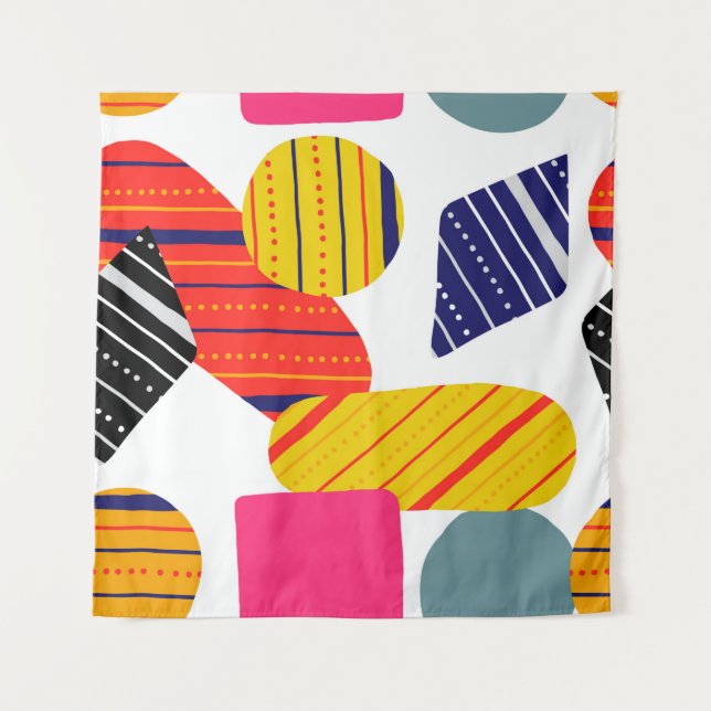 Seamless stylish abstract hand drawn pattern. Vint Tapestry (Front)