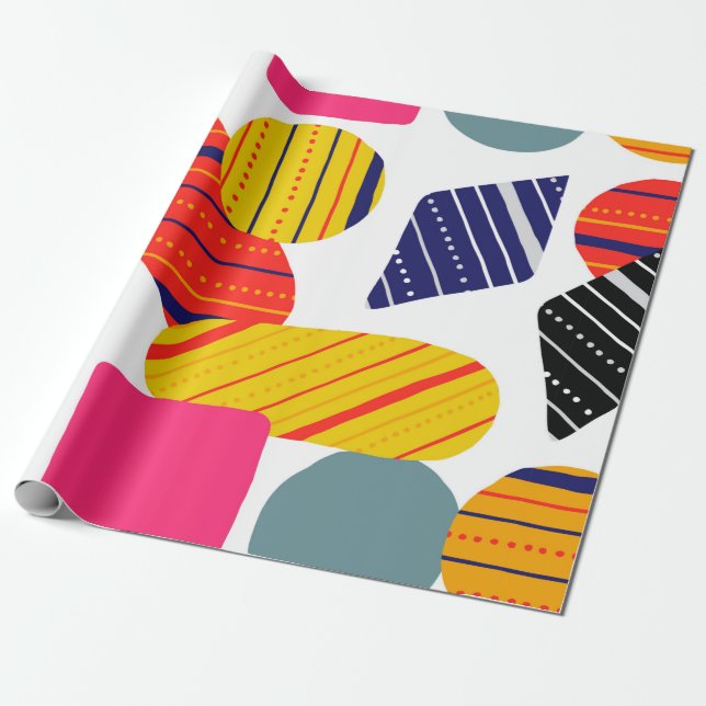 Seamless stylish abstract hand drawn pattern. Vint Wrapping Paper (Unrolled)