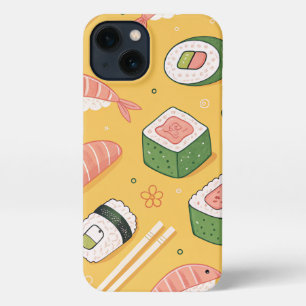 Seamless Sushi Pattern – Cute Japanese Food  iPhone 13 Case
