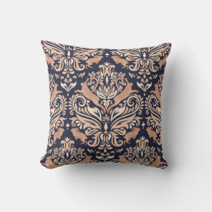 Seamless symmetrical pattern in the Damask style. Cushion