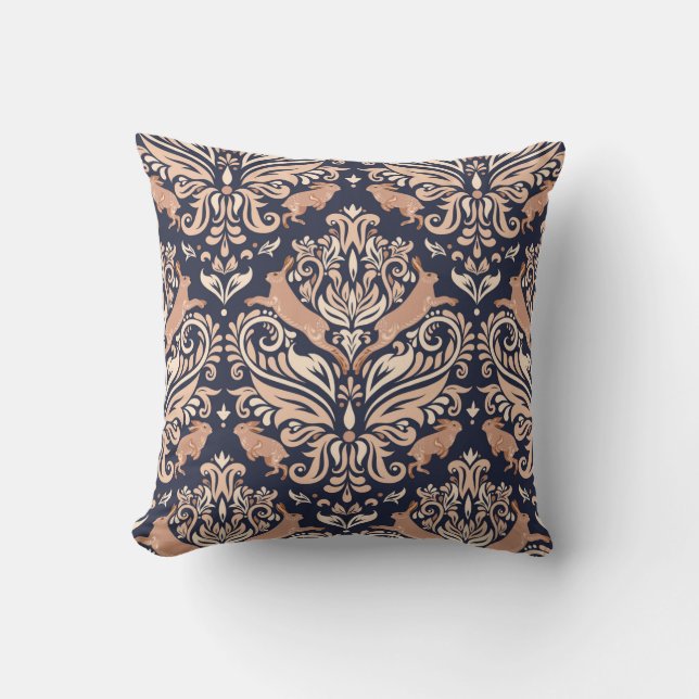 Seamless symmetrical pattern in the Damask style.  Cushion (Front)