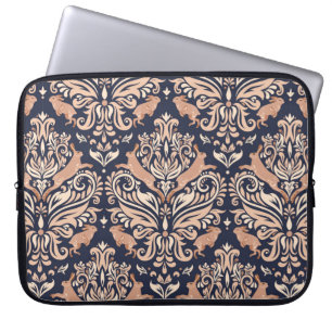 Seamless symmetrical pattern in the Damask style.  Laptop Sleeve
