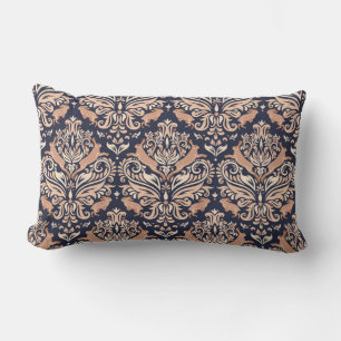 Seamless symmetrical pattern in the Damask style. Lumbar Cushion