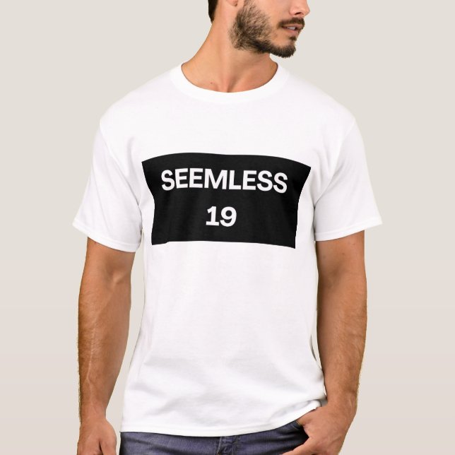 SEAMLESS. TEXT PRINTED T-SHIRT (Front)
