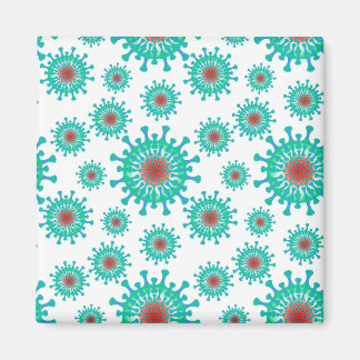 Seamless texture - coronavirus magnet