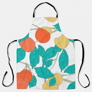 Seamless texture with fruits and leafs apron