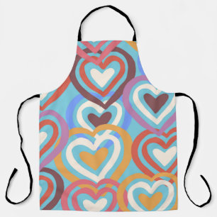 Seamless texture with funny hearts  apron