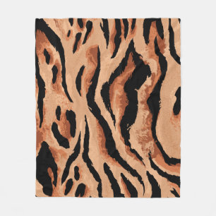seamless tiger, leopard skin pattern fleece blanket