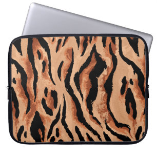 seamless tiger, leopard skin pattern laptop sleeve