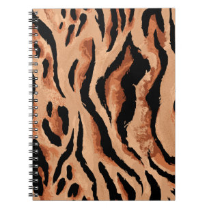 seamless tiger, leopard skin pattern notebook