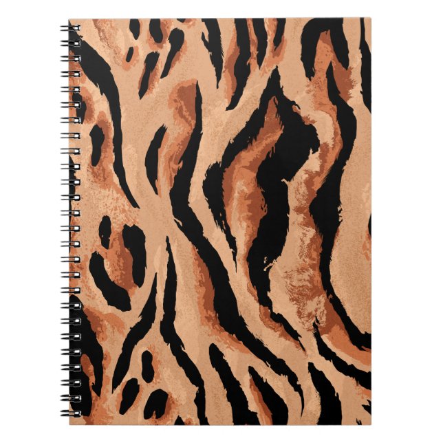 seamless tiger, leopard skin pattern notebook (Front)